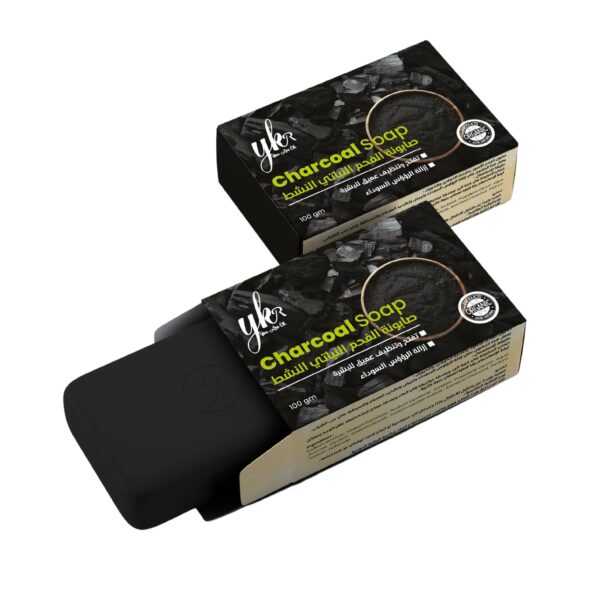 YKR cosmetics  charcoal bar soap for skin treatment and whitening and blackhead remover